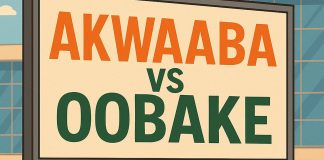 Akwaaba vs Oobake: The Shocking Kotoka Airport Ghana Debate Over a Welcome Akwaaba vs Oobake satire billboard and Once Upon a Time in Ghana book cover promotion