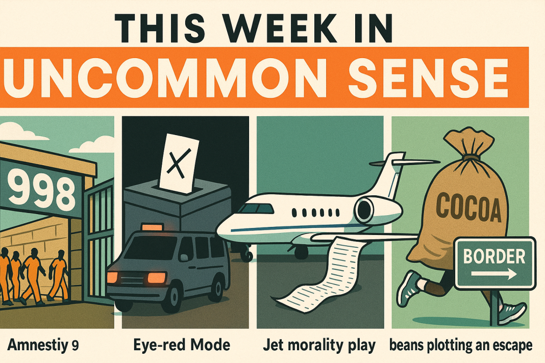 Amnesties, Eye-Red Elections, Jets & Cocoa on the Run