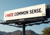 Uncommon Sense in Ghana satire billboard about common sense