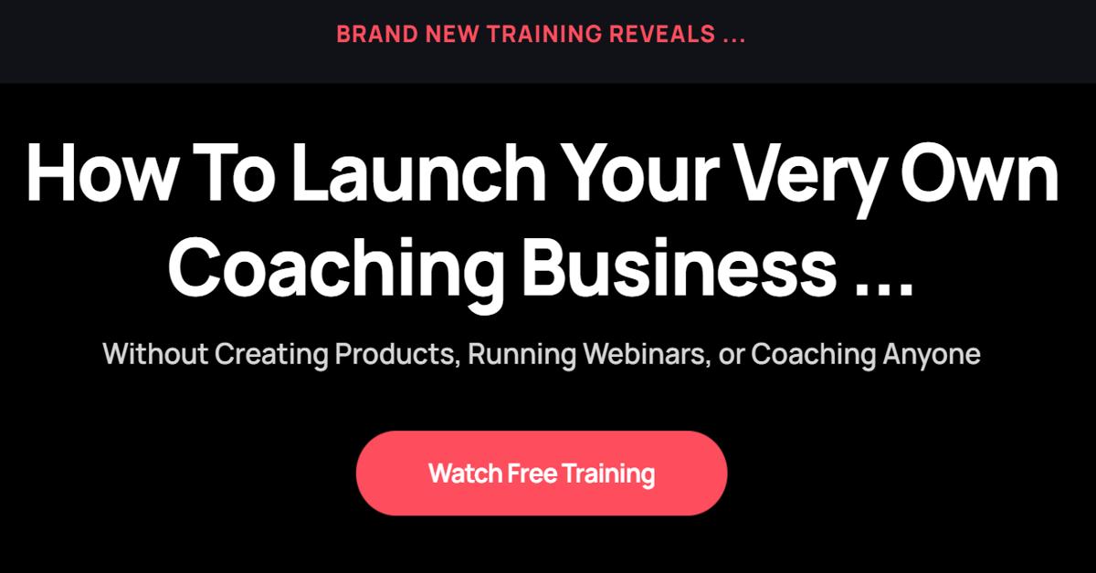 Free training banner: How to launch your coaching business without products or webinars