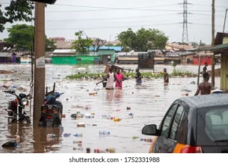 WHEN THE FLOOD RECEIVES YOUR HOME ADDRESS Accra floods surrounding homes after heavy rainfall