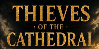 Thieves of the Cathedral: Before the First Amen Thieves of the Cathedral book cover by Jimmy Aglah, a weekly literary serial about faith, power and dependence in Adomkrom.