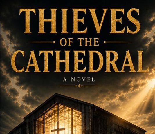 Thieves of the Cathedral: Before the First Amen Thieves of the Cathedral book cover by Jimmy Aglah, a weekly literary serial about faith, power and dependence in Adomkrom.